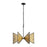 Varaluz Machina Chandelier, Matte Black/Natural Sulihiya