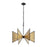 Varaluz Machina Chandelier, Matte Black/Natural Sulihiya