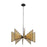 Varaluz Machina Chandelier, Matte Black/Natural Sulihiya