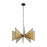 Varaluz Machina Chandelier, Matte Black/Natural Sulihiya