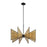 Varaluz Machina Chandelier, Matte Black/Natural Sulihiya