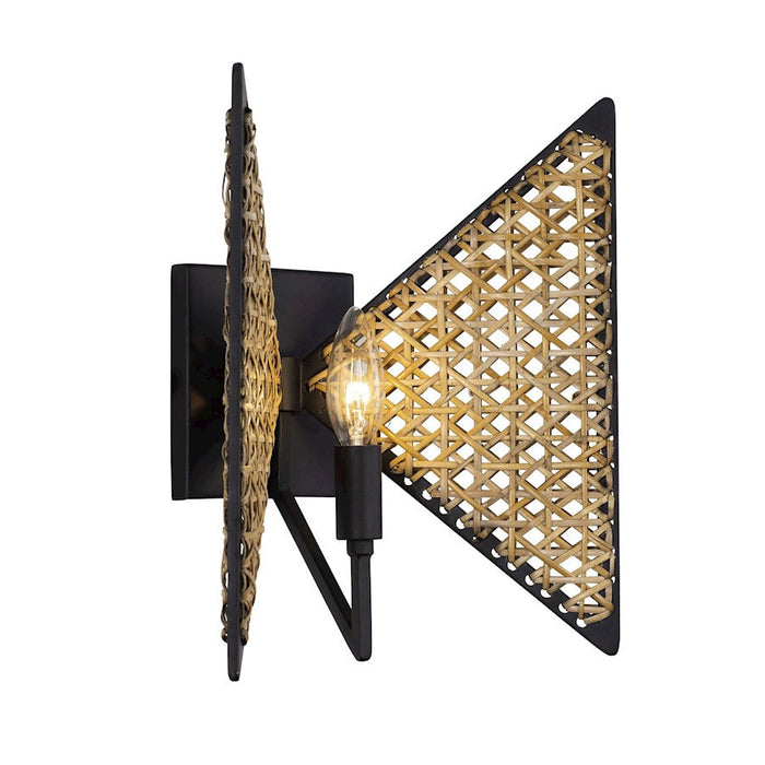 Varaluz Machina 1-Lt Sconce, Matte Black/Sulihiya