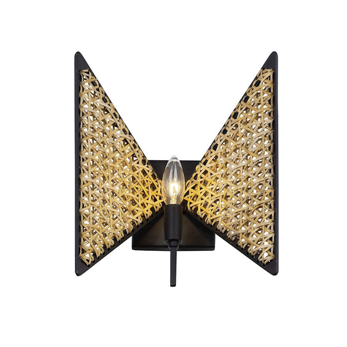 Varaluz Machina 1-Lt Sconce, Matte Black/Sulihiya