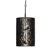 Varaluz Estela 6-Lt Foyer Pendant, Matte Black/French Gold - 380F06MBFG