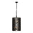 Varaluz Estela 6-Lt Foyer Pendant, Matte Black/French Gold