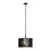 Varaluz Estela 3-Lt Convertible Pendant/Semi-Flush, Black/Gold