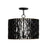 Varaluz Estela 3-Lt Convertible Pendant/Semi-Flush, Black/Gold