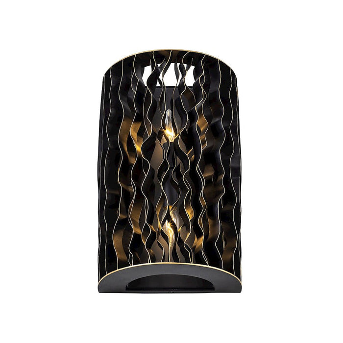 Varaluz Estela 2-Lt Sconce, Matte Black/French Gold