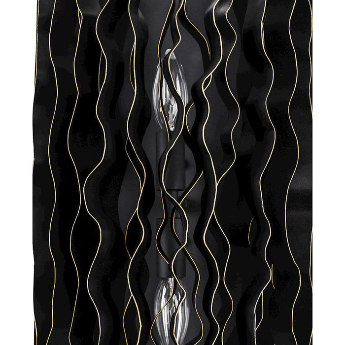 Varaluz Estela 2-Lt Sconce, Matte Black/French Gold