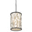 Varaluz Scribble 6-Lt Foyer Pendant, Matte Black/Artifact/Taupe - 381F06MBAR