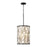 Varaluz Scribble 6-Lt Foyer Pendant, Matte Black/Artifact/Taupe