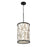 Varaluz Scribble 6-Lt Foyer Pendant, Matte Black/Artifact/Taupe