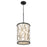 Varaluz Scribble 6-Lt Foyer Pendant, Matte Black/Artifact/Taupe