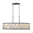 Varaluz Scribble 6-Lt Linear Pendant, Matte Black/Artifact/Taupe