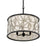 Varaluz Scribble 3-Lt Convertible Pendant/Semi-Flush, BK/Art/Taupe - 381P03MBAR