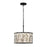 Varaluz Scribble Convertible Pendant/Semi-Flush, Bk/Art/Taupe