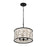 Varaluz Scribble Convertible Pendant/Semi-Flush, Bk/Art/Taupe