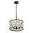 Varaluz Scribble Convertible Pendant/Semi-Flush, Bk/Art/Taupe