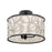 Varaluz Scribble Convertible Pendant/Semi-Flush, Bk/Art/Taupe