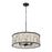 Varaluz Scribble Convertible Pendant/Semi-Flush, Bk/Art/Taupe