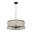 Varaluz Scribble Convertible Pendant/Semi-Flush, Bk/Art/Taupe