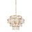 Varaluz Fleur 4 Light Chandelier, French Gold/White Capiz - 386C04FG