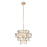 Varaluz Fleur Chandelier, French Gold/White Capiz