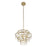 Varaluz Fleur Chandelier, French Gold/White Capiz