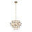 Varaluz Fleur Chandelier, French Gold/White Capiz