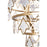 Varaluz Fleur Chandelier, French Gold/White Capiz