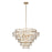 Varaluz Fleur Chandelier, French Gold/White Capiz