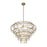 Varaluz Fleur Chandelier, French Gold/White Capiz