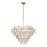 Varaluz Fleur Chandelier, French Gold/White Capiz