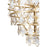 Varaluz Fleur Chandelier, French Gold/White Capiz