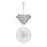 Varaluz Fleur Chandelier, French Gold/White Capiz