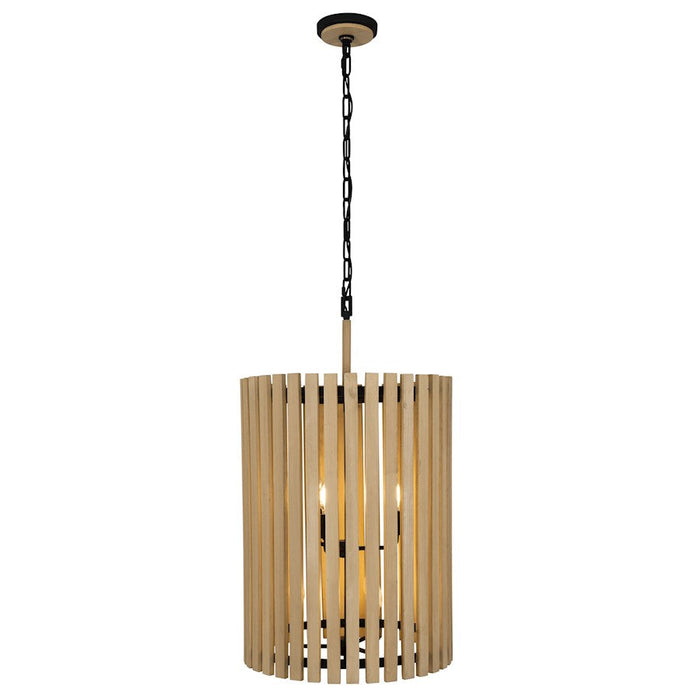 Varaluz Suratto 6 Light Foyer Pendant, Matte Black