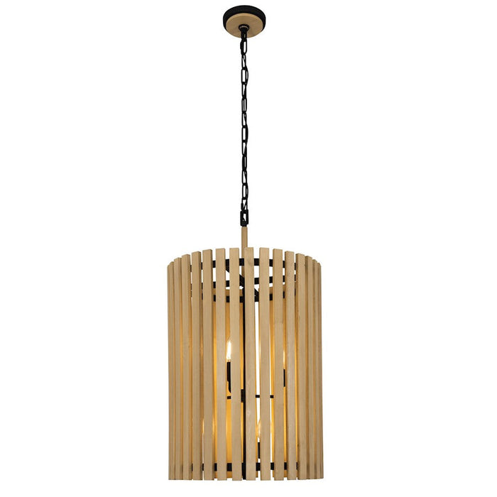 Varaluz Suratto 6 Light Foyer Pendant, Matte Black