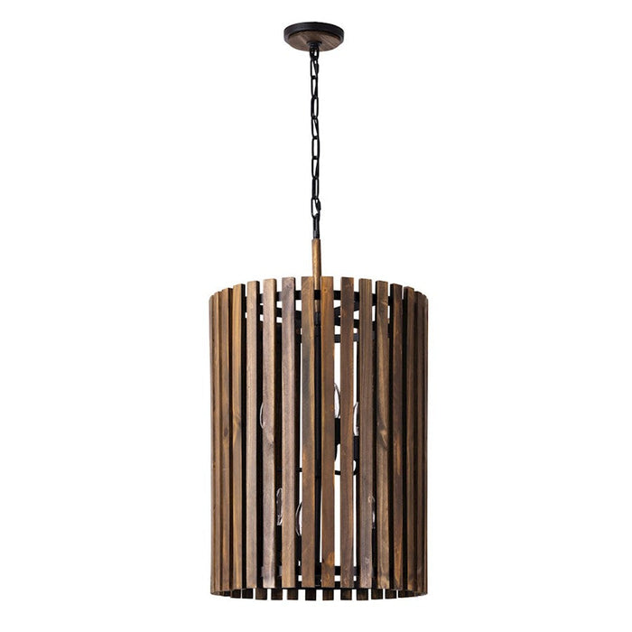 Varaluz Suratto 6 Light Foyer Pendant, Matte Black