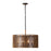 Varaluz Suratto 6 Light Pendant, Matte Black/Medium Walnut - 387P06MBW