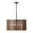 Varaluz Suratto 8 Light Pendant, Matte Black/Medium Walnut - 387P08MBW