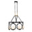 Varaluz Stopwatch 6 Light Linear Pendant, Black/Gold/Frosted White