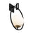 Varaluz Stopwatch 1 Light Sconce, Black/Gold/Frosted White