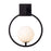 Varaluz Stopwatch 1 Light Small Sconce, Black/Gold/Frosted White - 388W01SMBFG