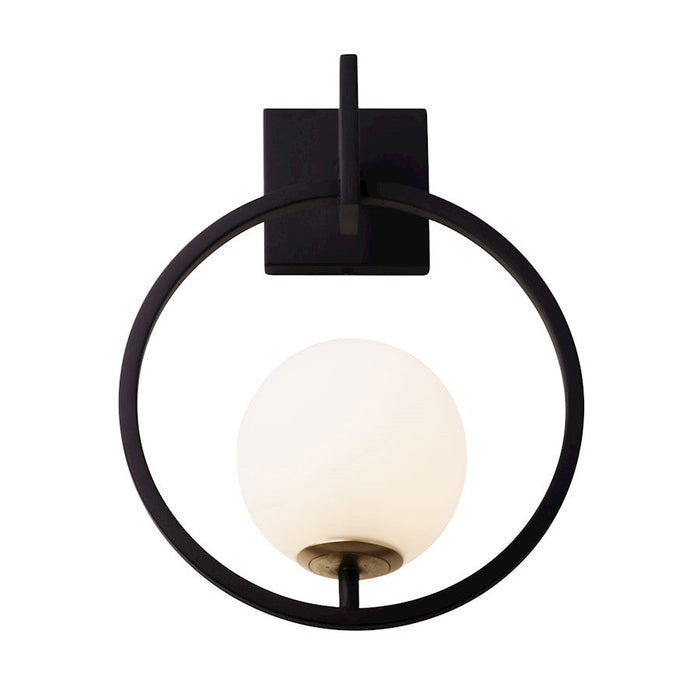 Varaluz Stopwatch 1 Light Sconce, Black/Gold/Frosted White