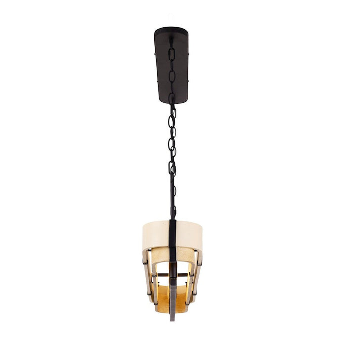 Varaluz Blonde Moment 5 Light Linear Pendant, Black/Honey/Oak