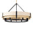 Varaluz Blonde Moment 6 Light Pendant, Matte Black/Honey/Medium Oak