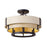 Varaluz Blonde Moment 3 Light Semi Flush Black/Honey/Medium Oak