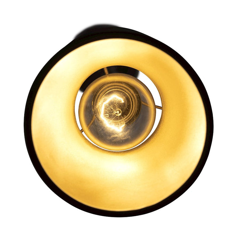 Varaluz Mad Hatter 1 Light Mini Pendant, Matte Black/French Gold