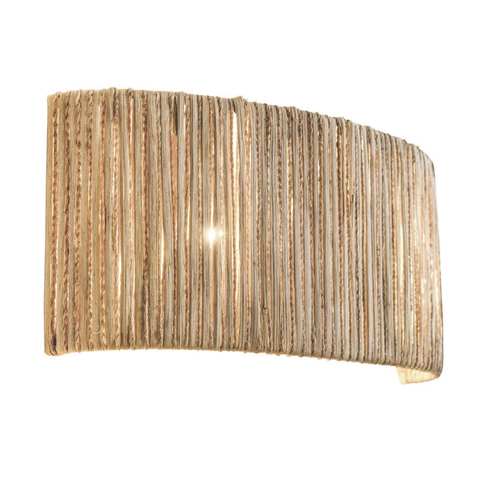 Varaluz Jacob's Ladder 2 Light Bath Light, Gold/Rattan/Abaca Rope - 391B02FG