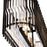 Varaluz Park Row Linear Pendant, Black/Gold/Modern Fluted